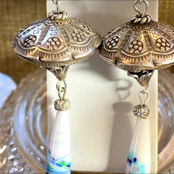 Bella Luna designer earrings.Vintage & Sterling - Picture 2 of 5